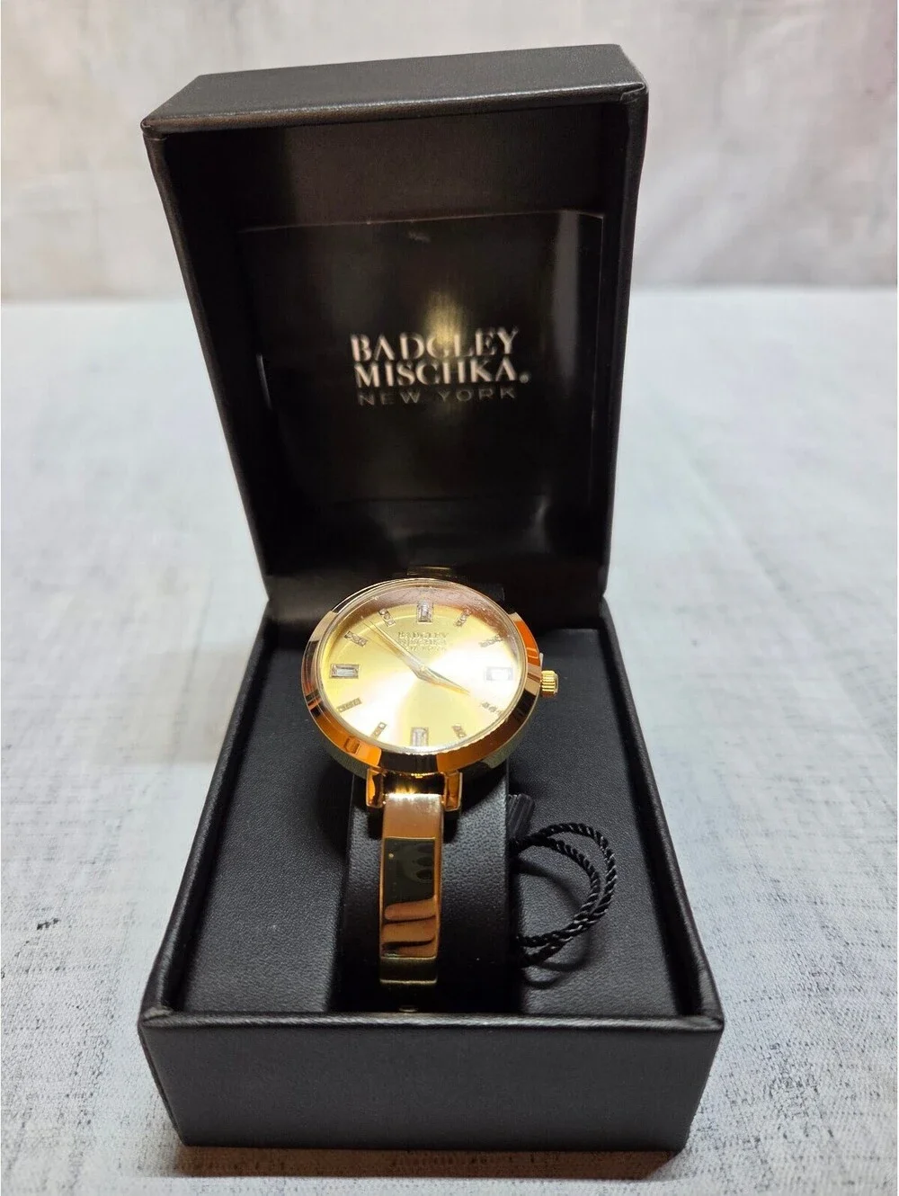 Badgley Mischka Women's Gold Tone Watch with Crystal Accents [COPY]